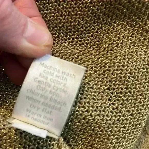 LAUREN CONRAD Gold Sparkle Vest Size Large - Picture 7 of 8